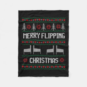 Ugly Pinball Machine Christmas Pinball Wizard  Fleece Blanket