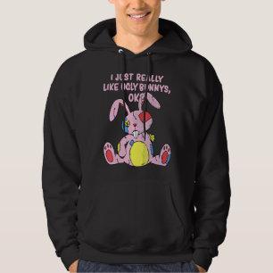 Ugly Rabbit I Just Really Like Ugly Bunny Ok Hoodie