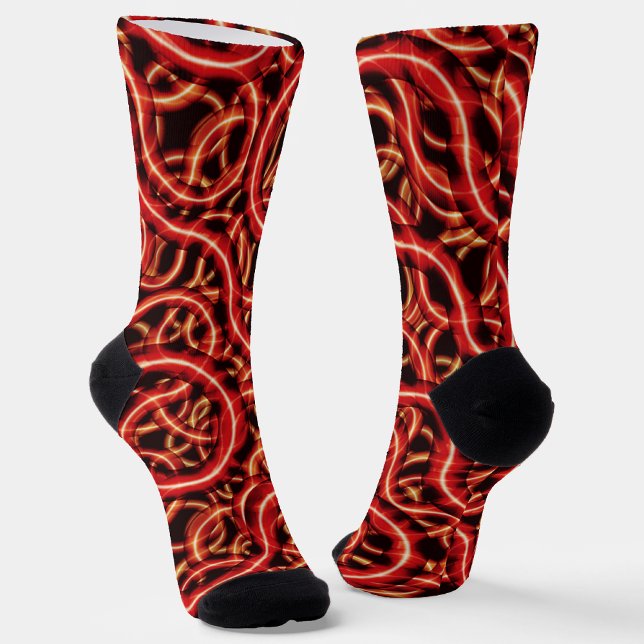 Ugly red worm cable pattern socks (Creator Uploaded)