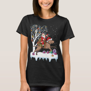 Ugly Santa Riding American Pit Bull Terrier Christ T-Shirt