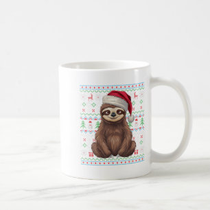 Ugly Sloth Lovers Xmas Sweater Santa Christmas Coffee Mug