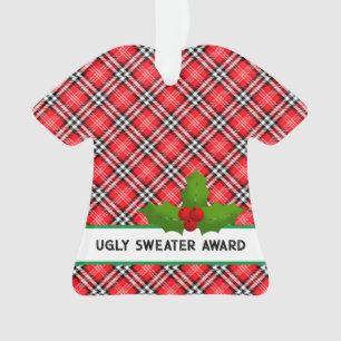 Ugly Sweater Award Year Festive Fun Party Favour Ornament
