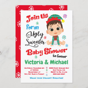 Ugly Sweater Baby Shower Invitation
