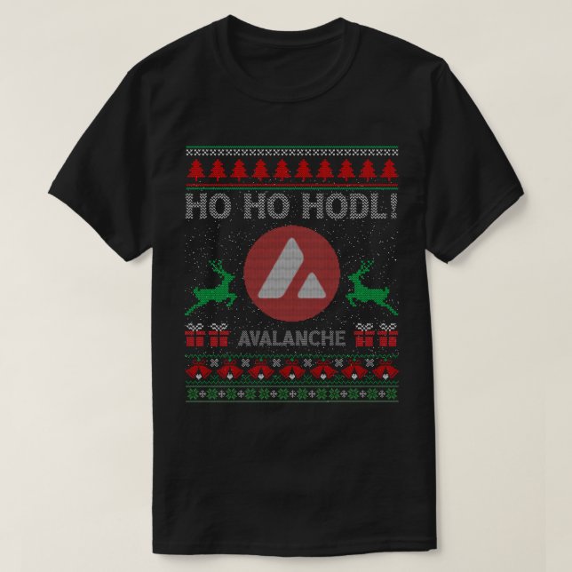Ugly Sweater Christmas Avax Avalanche Coin Crypto (Design Front)