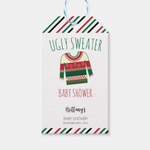 Ugly Sweater Christmas Baby Shower Gift Tags