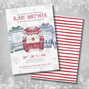 Ugly Sweater Christmas Baby Shower Invitation