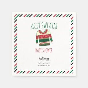 Ugly Sweater Christmas Baby Shower  Napkin
