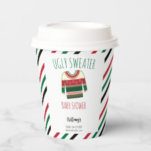 Ugly Sweater Christmas Baby Shower  Paper Cups