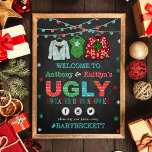 Ugly Sweater Christmas Baby Shower Welcome Poster<br><div class="desc">Celebrate in style with this trendy baby shower welcome sign. The design is easy to personalise with your own wording and your family and friends will be thrilled when they see this fabulous party sign. Matching party items can be found in the collection.</div>