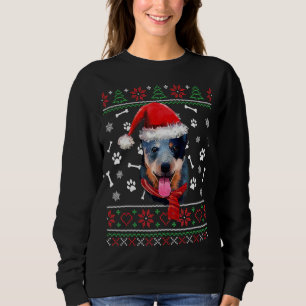 Ugly Sweater Christmas Blue Heeler Santa Hat Pajam