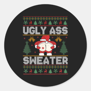 Ugly Sweater Christmas Classic Round Sticker