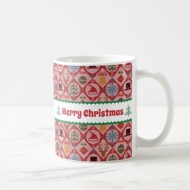 Ugly Sweater Christmas Coffee Mug (Right)