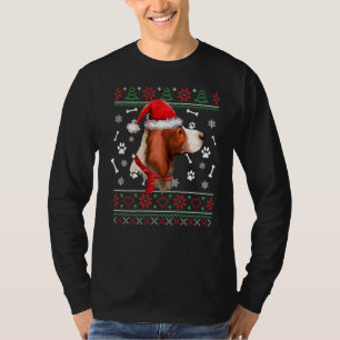 Ugly Sweater Christmas English Setter Santa Hat Pa