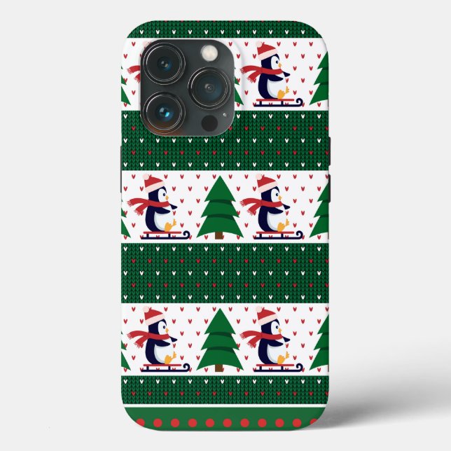 Ugly Sweater Christmas Faux Knit Pattern Case-Mate iPhone Case (Back)