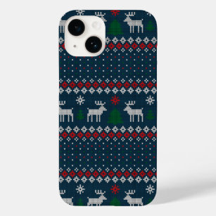 Ugly Sweater Christmas Faux Knit Pattern Holidays Case-Mate iPhone 14 Case