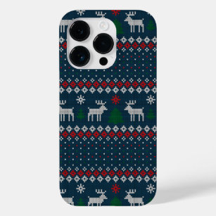 Ugly Sweater Christmas Faux Knit Pattern Holidays Case-Mate iPhone 14 Pro Case