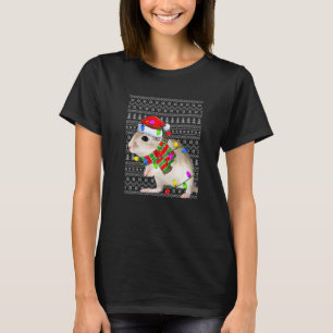 Ugly Sweater Christmas Gerbil  Santa Hat Animals