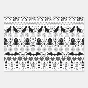 Ugly Sweater Christmas - Halloween Print Wrapping Paper Sheet