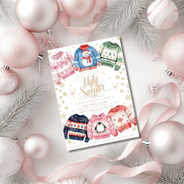 Ugly Sweater Christmas Holiday Party Invitation (Creator Uploaded)