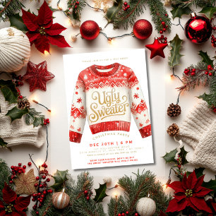Ugly Sweater Christmas Holiday Party Invitation