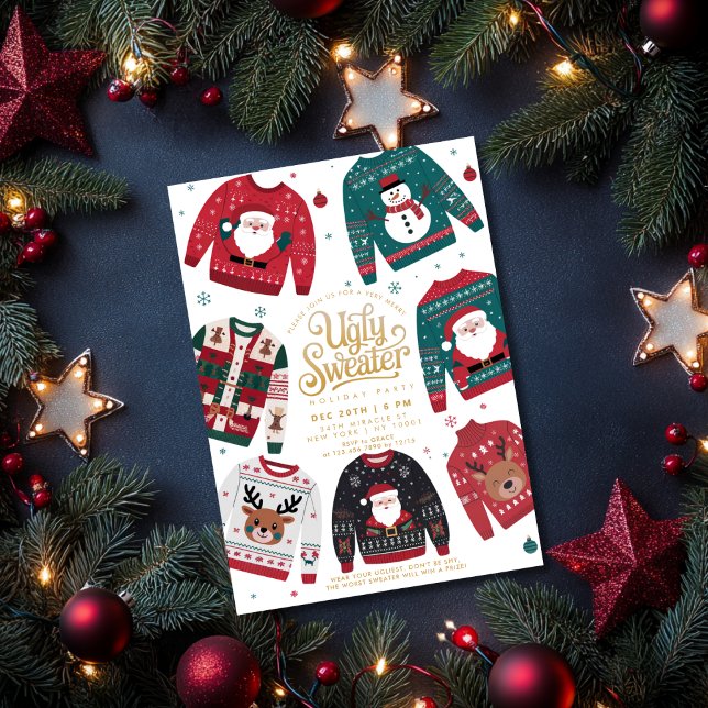 Ugly Sweater Christmas Holiday Party Invitation (Creator Uploaded)