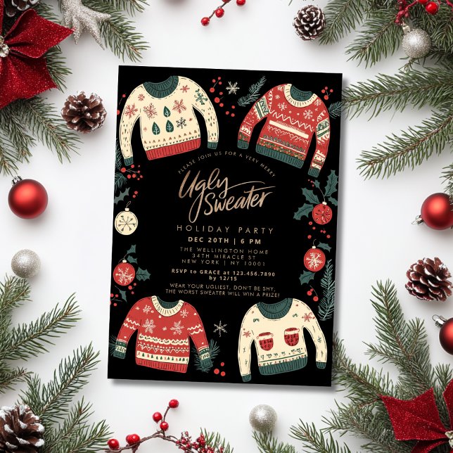 Ugly Sweater Christmas Holiday Party Invitation (Creator Uploaded)