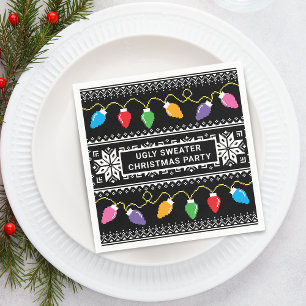 Ugly Sweater Christmas Holiday Party Paper Napkin