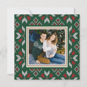 Ugly Sweater Christmas Holidays Photo Holiday Card
