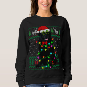 Ugly Sweater Christmas Lights Newfoundland Dog Pup