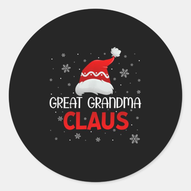 Ugly Sweater Christmas Matching Costume Great Gran Classic Round Sticker (Front)