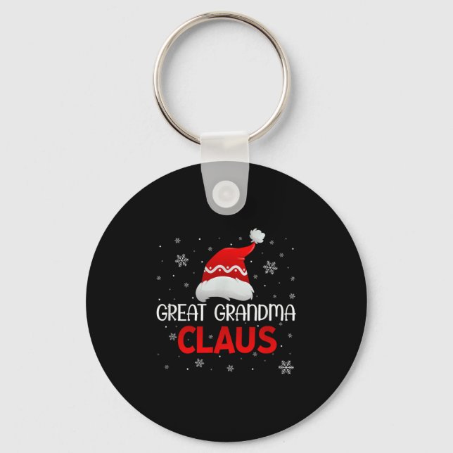 Ugly Sweater Christmas Matching Costume Great Gran Key Ring (Front)