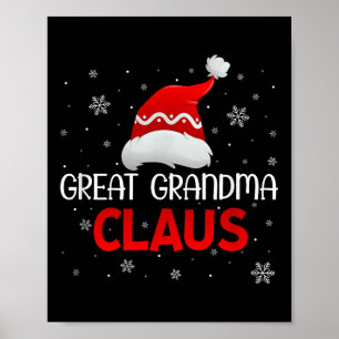 Ugly Sweater Christmas Matching Costume Great Gran Poster