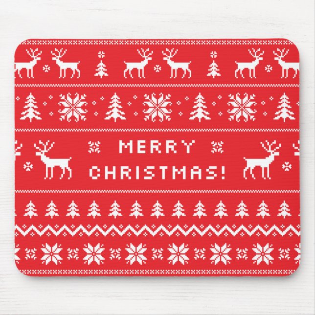 Ugly Sweater Christmas Mouse Pad (Front)