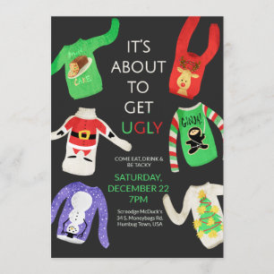 Ugly Sweater Christmas Party Invitation