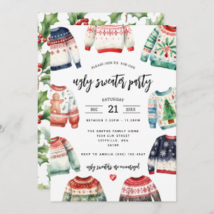 Ugly Sweater Christmas Party Invitation