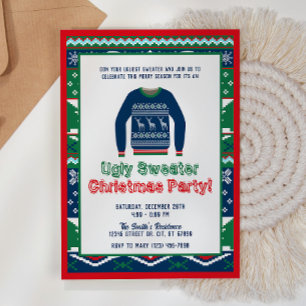 Ugly Sweater Christmas Party Invitation