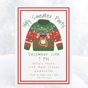 Ugly Sweater Christmas Party Invitation