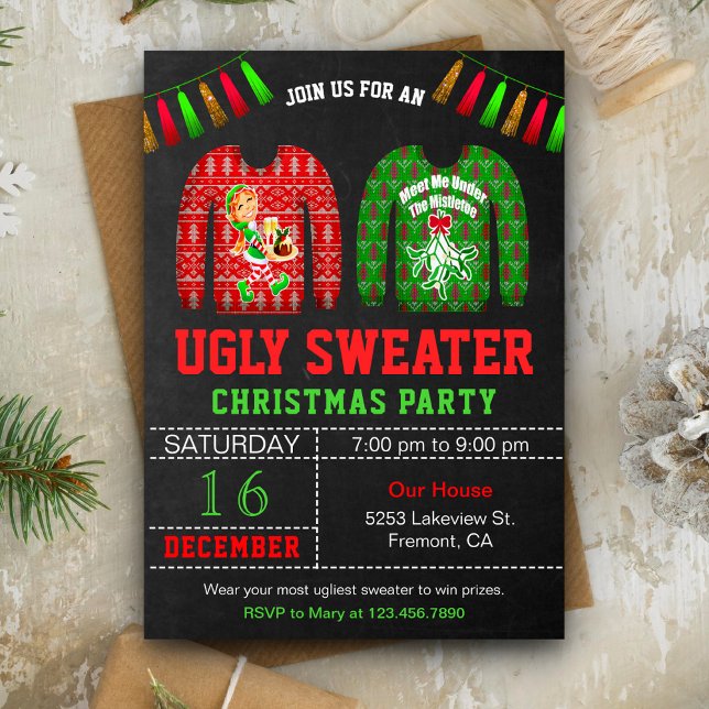Ugly Sweater Christmas Party Invitation (Creator Uploaded)