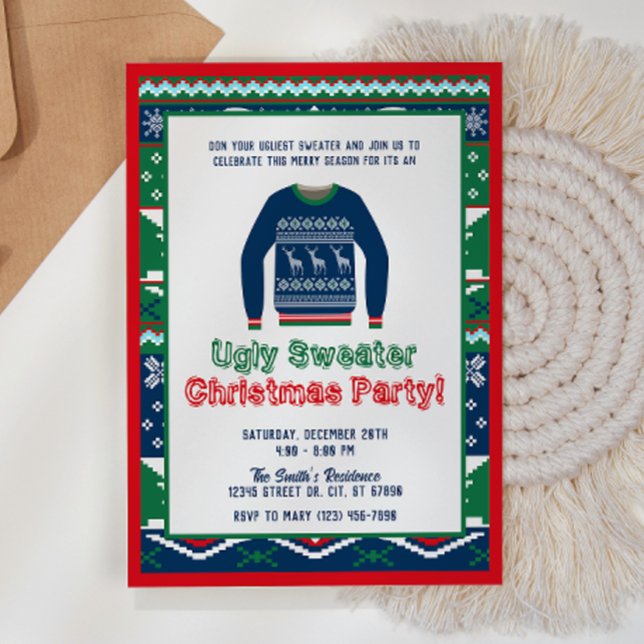 Ugly Sweater Christmas Party Invitation (Creator Uploaded)