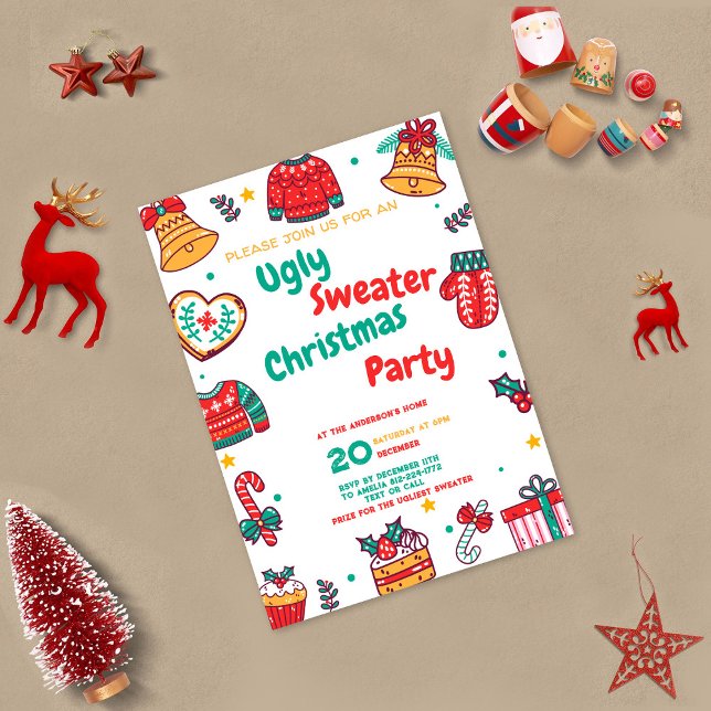 Ugly Sweater Christmas Party Invitation (Creator Uploaded)