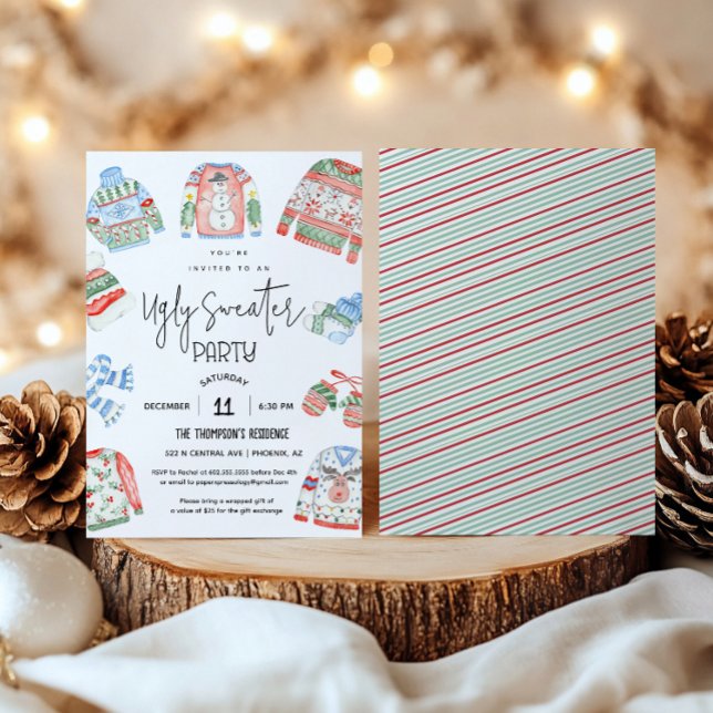 Ugly Sweater Christmas Party Invitation (Creator Uploaded)
