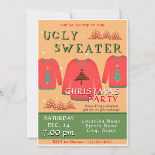 Ugly Sweater Christmas Party Invitation