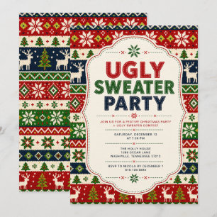 Ugly Sweater Christmas Party Invitation