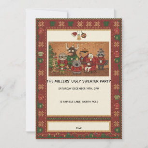 Ugly Sweater Christmas Party Invitation