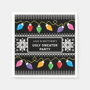 Ugly Sweater Christmas Party Personalised Napkin