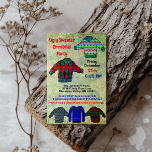 Ugly Sweater Christmas Party Recoleta Colours, ZPR Invitation