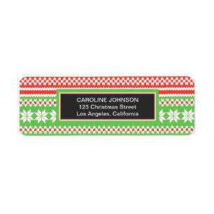 Ugly Sweater Christmas Return Address Labels