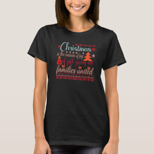 Ugly Sweater. Christmas Santa Reindeer Snowman Gin T-Shirt