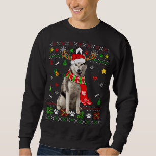Ugly Sweater Christmas Siberian Husky Dog Puppy Xm