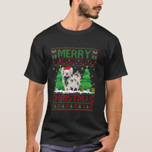 Ugly Sweater Christmas Tree Lighting Papillon Dog